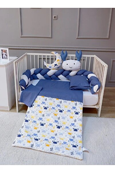 Fun Moment Triple braided crib rails with quilt, pillows and sheet