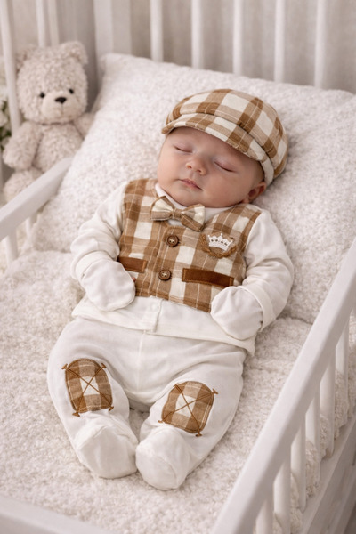 My Babies Label Erkek Bebek Yeni Doğan 5'li Papyon Ve Takım Elbise Detyalı Ha...