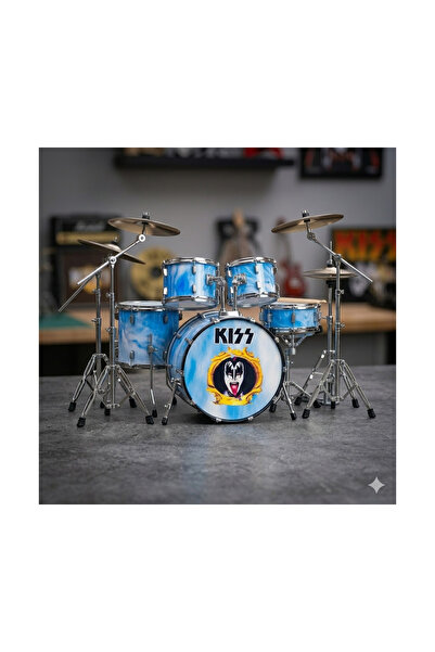 direkstoktan Mini Bateri Minyatür Davul Seti - Miniature Drum Set Musical Sca...