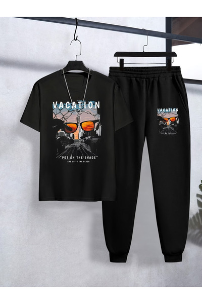 Flow touch Printed Oversized Lower Upper Tracksuit Set