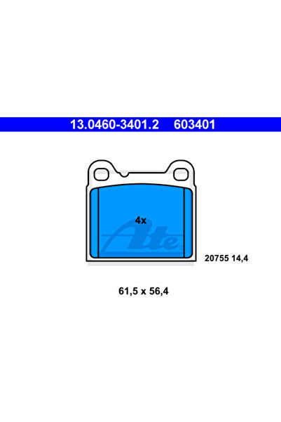 Ate Set placute frana, frana disc 13.0460-3401.2