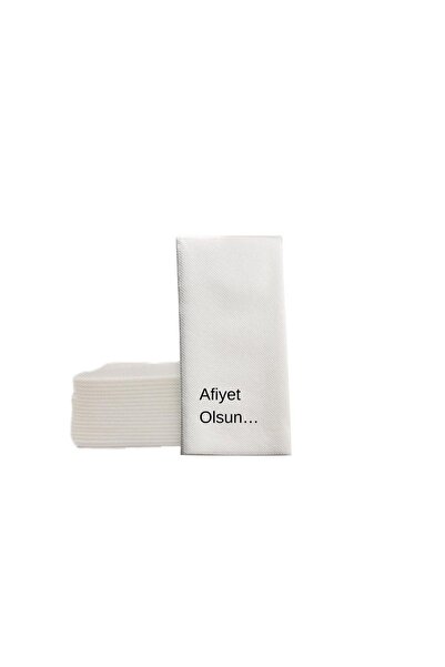 Mix Afiyet olsun yazılı peçete-1 adet-Garson Katlama