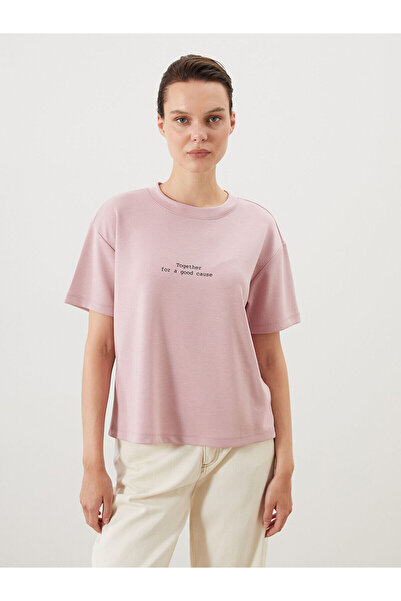 LC Waikiki Νέα σεζόν Crew Neck Printed Γυναικείο Tisort - S5PU46Z8