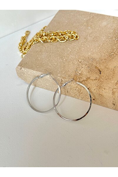 YOUES JEWELRY Steel Hoop Earrings