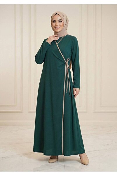 cherry queen Women's Prayer Dress with Side Tie Detail, Long Hijab Dress, Com...