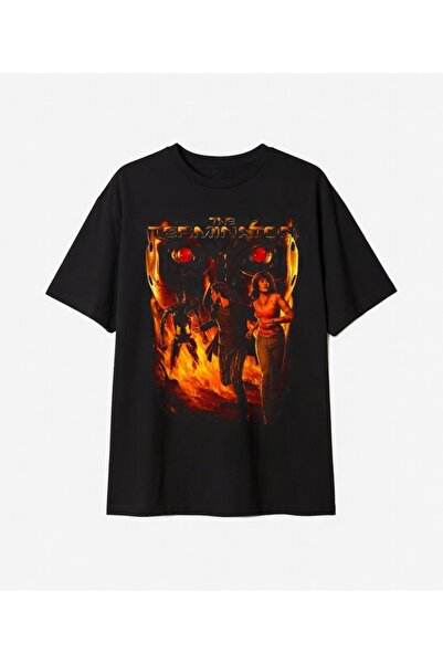 COMVİCHO The Terminator 3 Printed Black T-Shirt