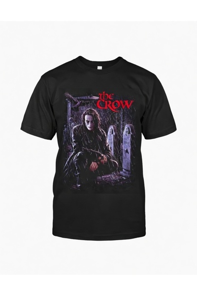 COMVİCHO The Crow 2 Printed Black T-Shirt