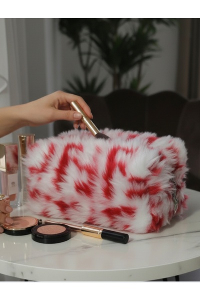 Cerisse Fur Plush Makeup Bag Si