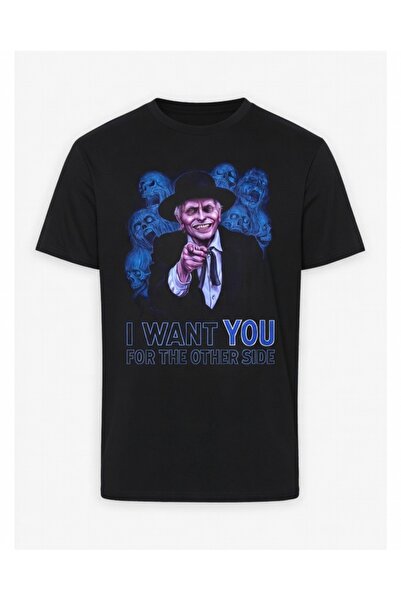 COMVİCHO I Want You Printed Black T-Shirt