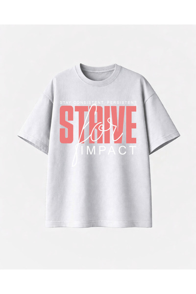 COMVİCHO ستريف إمباكت مطبوع تي شيرت أبيض