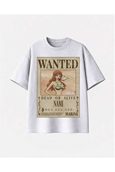COMVİCHO Wanted Name Printed White Tshirt