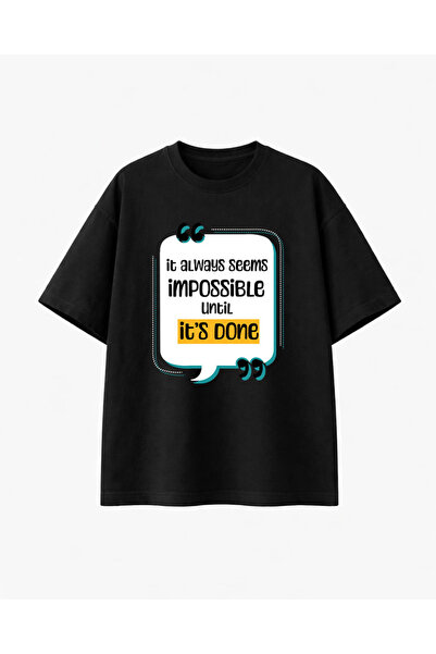 COMVİCHO Done Printed Black T-Shirt
