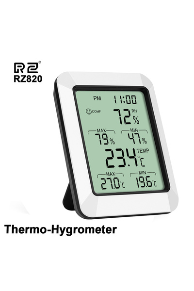 Choice مقياس حرارة ورطوبة رقمي RZ820 RZ، مقياس حرارة ورطوبة الغرفة، مقياس رطو...