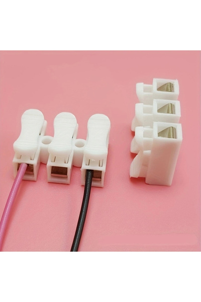 Choice 10 قطع موصلات أسلاك كابلات ثلاثية الأطراف بيضاء اللون، بدون لحام، سريع...