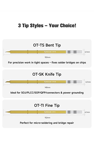 Choice MECHANIC OT-TI TS SK MECHANIC OT Series Long Soldering Iron Tip Integr...