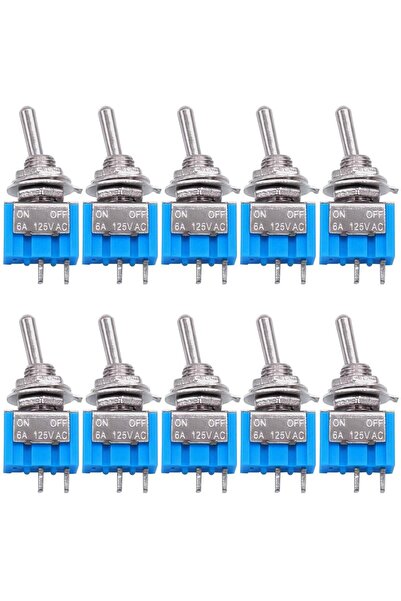 Choice 10pcs 10pcs DPDT Mini Toggle Switch 2pin 2 Position ON/Off Miniature T...