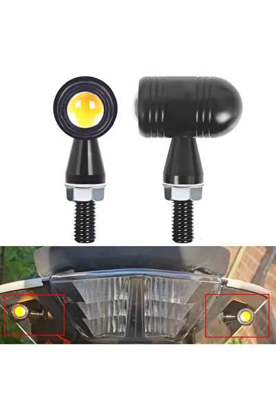 Choice3 قطعتان - إشارات انعطاف للدراجات النارية، مصباح LED صغير على شكل رصاصة...