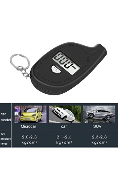 Choice جهاز قياس ضغط هواء إطارات السيارات، مزود بشاشة LCD رقمية، آمن للاستخدا...