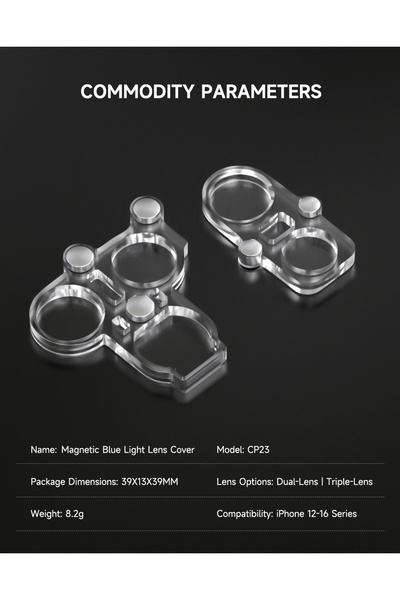 Choice واقي عدسة مغناطيسي CP23 MECHANIC CP23 10 للضوء الأزرق لهواتف آيفون 12-...