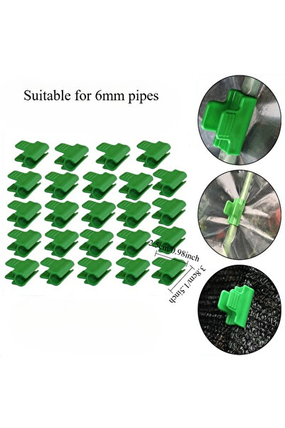 Choice 60 قطعة من مشابك تثبيت أغشية البيوت الزجاجية البلاستيكية الخضراء مقاس ...
