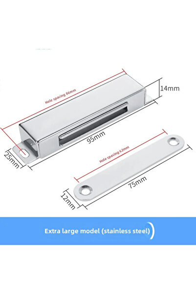 Choice7 Silver-Extra Large Magnetic Door Catch Strong Heavy Duty Cupboard Mag...