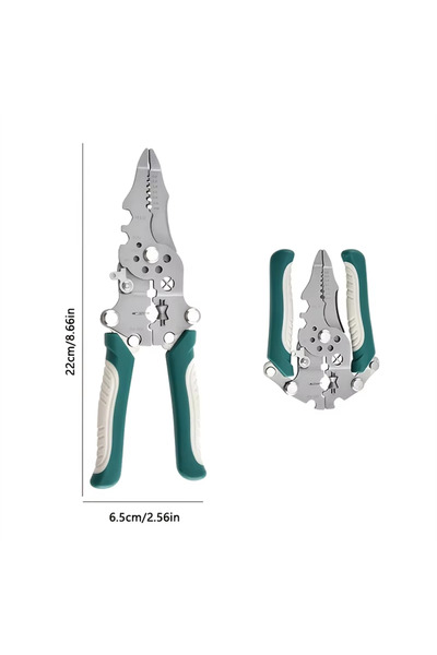 Choice 8.66 Inches green 18 In1 Foldable Wire Stripper Multifunctional Plier ...