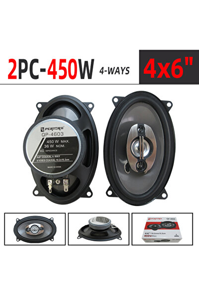 Choice قطعتان 4×6 بوصة (2×450 واط) 900 واط مكبر صوت سيارة رباعي الاتجاهات عال...