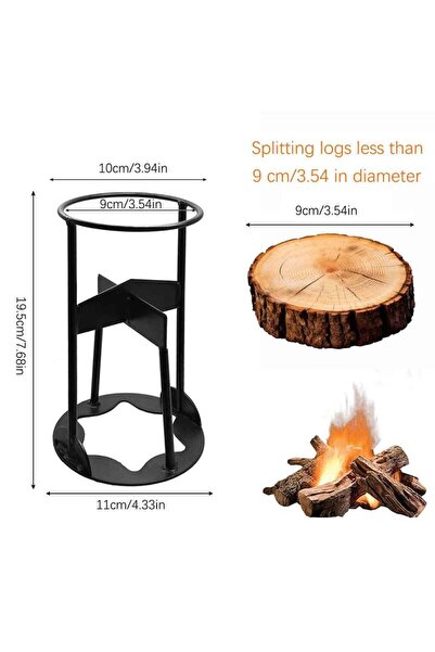 Choice أداة تقطيع حطب محمولة قطعة واحدة، مزودة بإسفين حديدي لتقطيع الحطب، توف...
