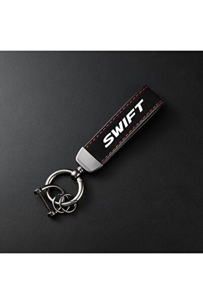 Choice4 black red High-Grade Leather Suede Keychain Car Sport Key Ring For Su...