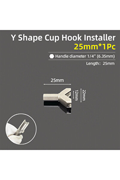 Choice أداة تركيب وإزالة خطافات الأكواب على شكل حرف Y، قطعة واحدة، مفك براغي ...