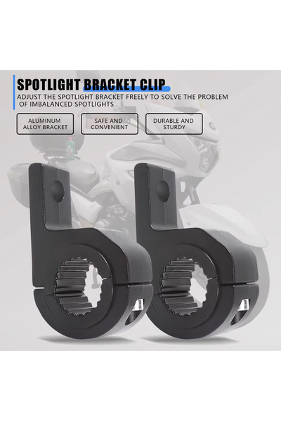 choice2 25-32mm 2pcs Universal Car Motorcycle Headlight Clamps Brackets Tube ...