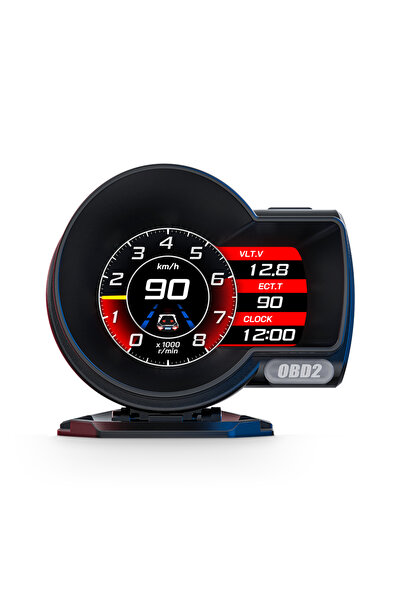 Choice شاشة عرض متعددة الوظائف من نوع F8 OBD GPS LCD Crystal، عداد سرعة، ضغط ماء