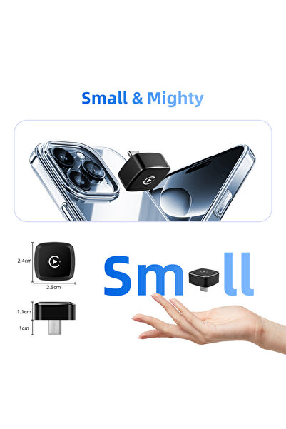 Choice محول كاربلاي لاسلكي للسيارة من النوع C بأسلاك، متوافق مع نظام أندرويد ...