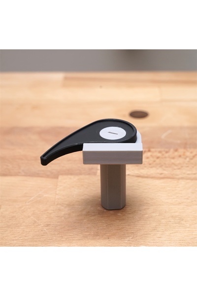 Choice1 قطعتان من مثبتات طاولة قابلة للتعديل مقاس 19 مم - مثبتات رافعة بدون أ...