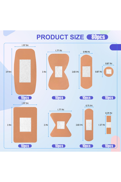 Choice 80 قطعة من ضمادات البولي إيثيلين الناعمة المقاومة للماء قابل للتنفس ، ...