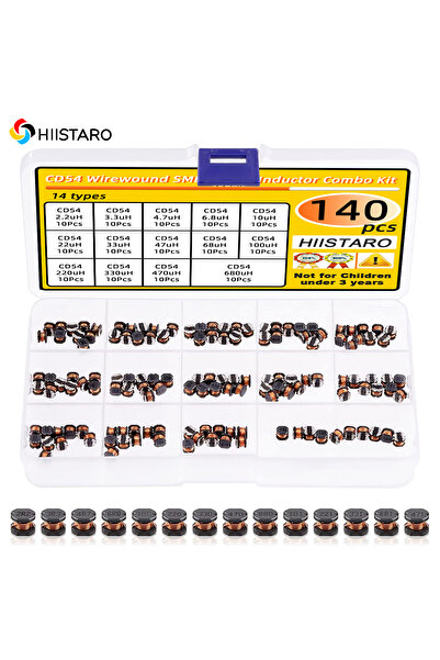 Choice 140pcs 140 Pcs 14 Value 2.2UH - 680UH CD54 Wirewound SMD Power Inducto...