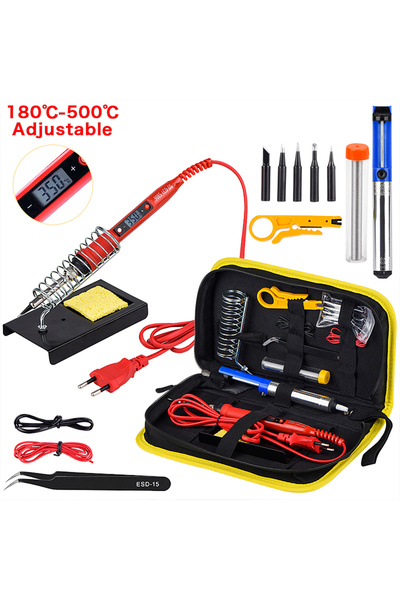 Choice3 80 W EU Red JCD Electric Soldering Iron Kit 80W LCD Digital Display A...
