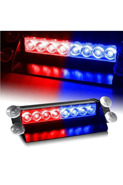 Choice1 Red and Blue 8 LED Universal Car Strobe Light Flasher Vehicle Flashin...