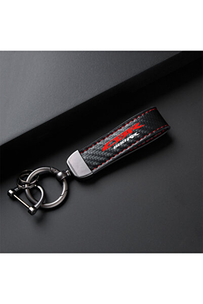 Choice1 Red High-Grade leather Motorcycle Keychain Holder Keyring For Honda C...