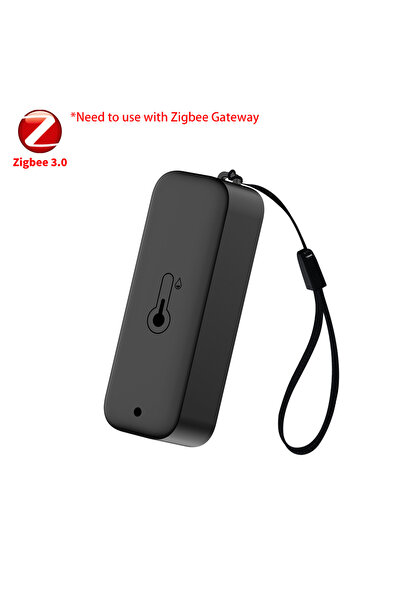 Choice مستشعر درجة الحرارة والرطوبة المقاوم للماء من تويا، بتقنية زيجبي، أسود...