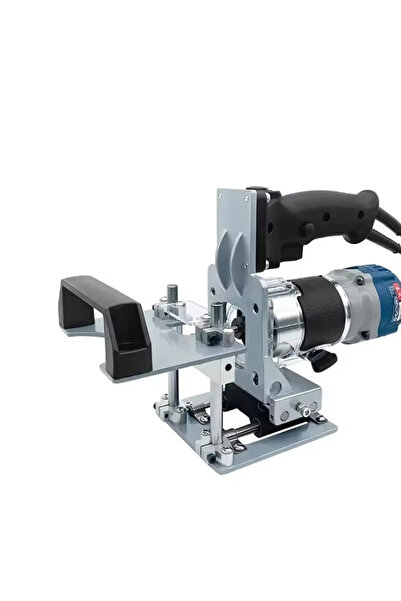 Choice حامل آلة حفر صغيرة محمولة فضية اللون، 2 في 1، آلة تشذيب قوالب النجارة،...