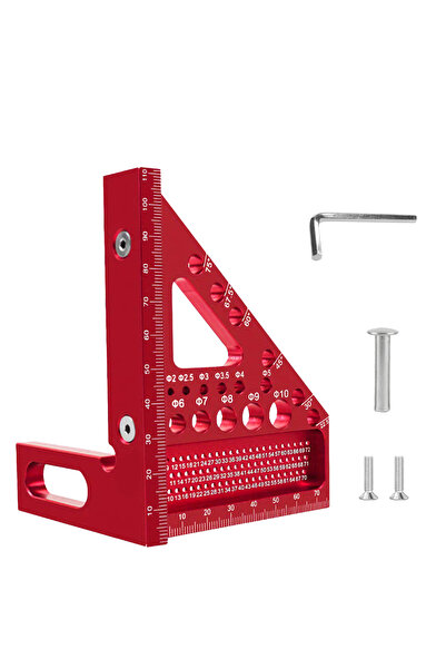 Choice مسطرة قياس ثلاثية الأبعاد متعددة الزوايا، منقلة زاوية نجارة من مادة AB...