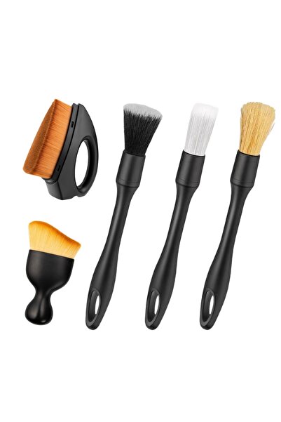 Choice مجموعة فرش تنظيف السيارات (5 قطع) لتنظيف فتحات مكيف الهواء والشقوق وال...