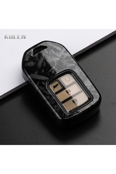 Choice1 غطاء مفتاح سيارة بتصميم ألياف الكربون F-Carbon ABS لهوندا سيفيك، سيتي...