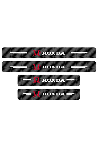 Choice black Car Door Plate Carbon Fiber Threshold Protector Sticker Decals f...