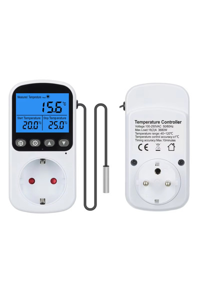 Choice مقبس تحكم في درجة الحرارة بإضاءة خلفية من kebidumei، ثيرموستات رقمي بق...