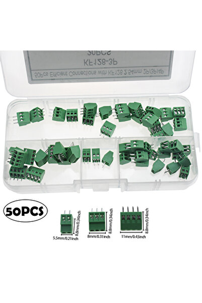 Choice مجموعة علب توصيل فعالة مكونة من 50 قطعة مع موصل KF128 بقطر 2.54 مم، ثن...