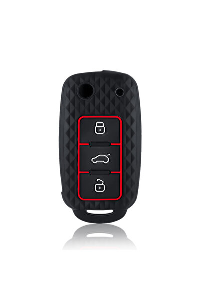 Choice غطاء حماية أسود من السيليكون لمفاتيح السيارة، مناسب لسيارات فولكس فاجن...