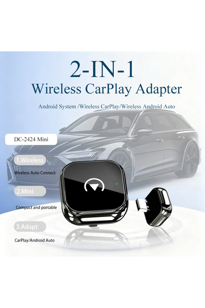 Choice دونجل كاربلاي 2 في 1 محول كاربلاي لاسلكي، محول أندرويد أوتو بأسلاك إلى...