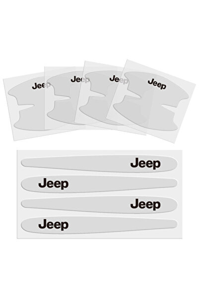 Choice 8 قطع من ملصقات حماية مقابض أبواب السيارات الشفافة لسيارات جيب رينيجيد...
